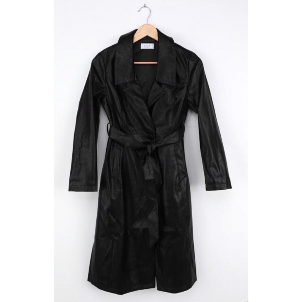 NWT Lulus Vegan Leather Peacoat